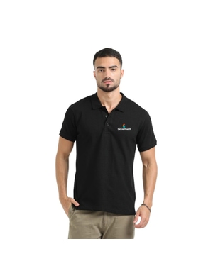 Greys&Blues Organic Polo Plain Tshirt- Black